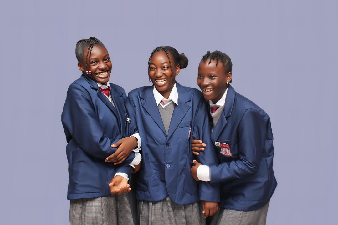 Students and teachers at Divine Alpha Schools